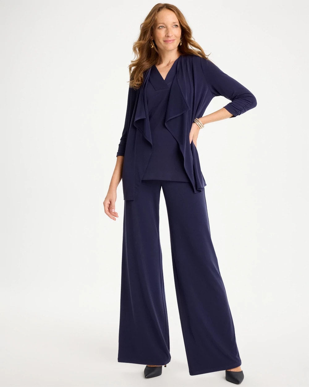 Chico's Sale - Travelers™ Knit Fly Away Cardigan Passport Blue