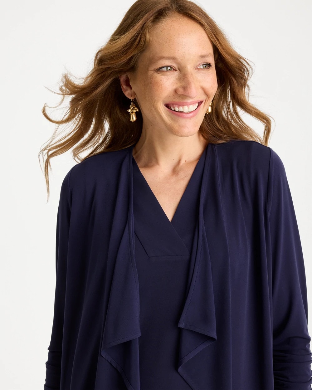 Chico's Sale - Travelers™ Knit Fly Away Cardigan Passport Blue