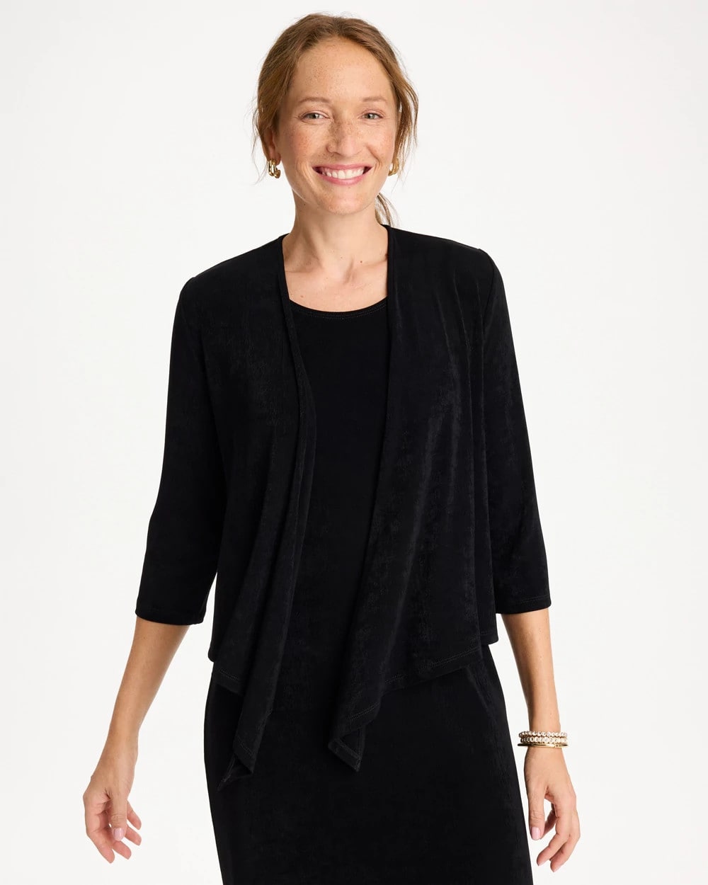 Chico's New - Travelers™ Drape Tie-Front Cardigan Travelers Black