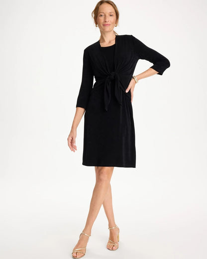 Chico's New - Travelers™ Drape Tie-Front Cardigan Travelers Black