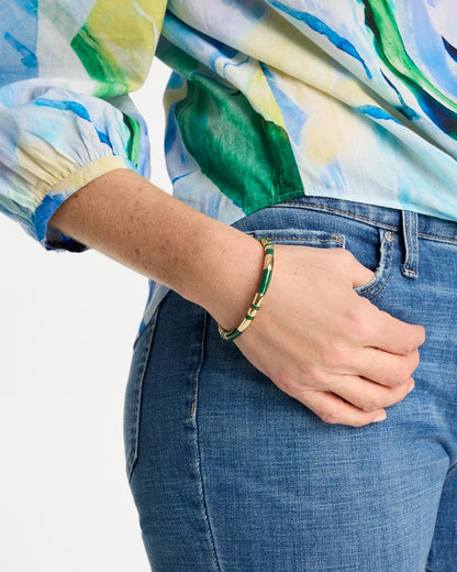 Chico's Best Price - Green Enamel Hinge Bangle Green