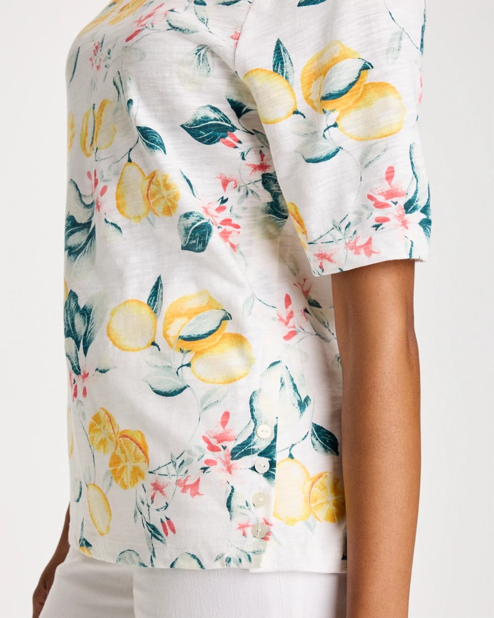 Chico's Best Seller - Cotton Slub Printed Tee Limon