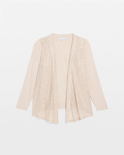 Chico's Trending - Knit Sequin Cardigan Smokey Taupe