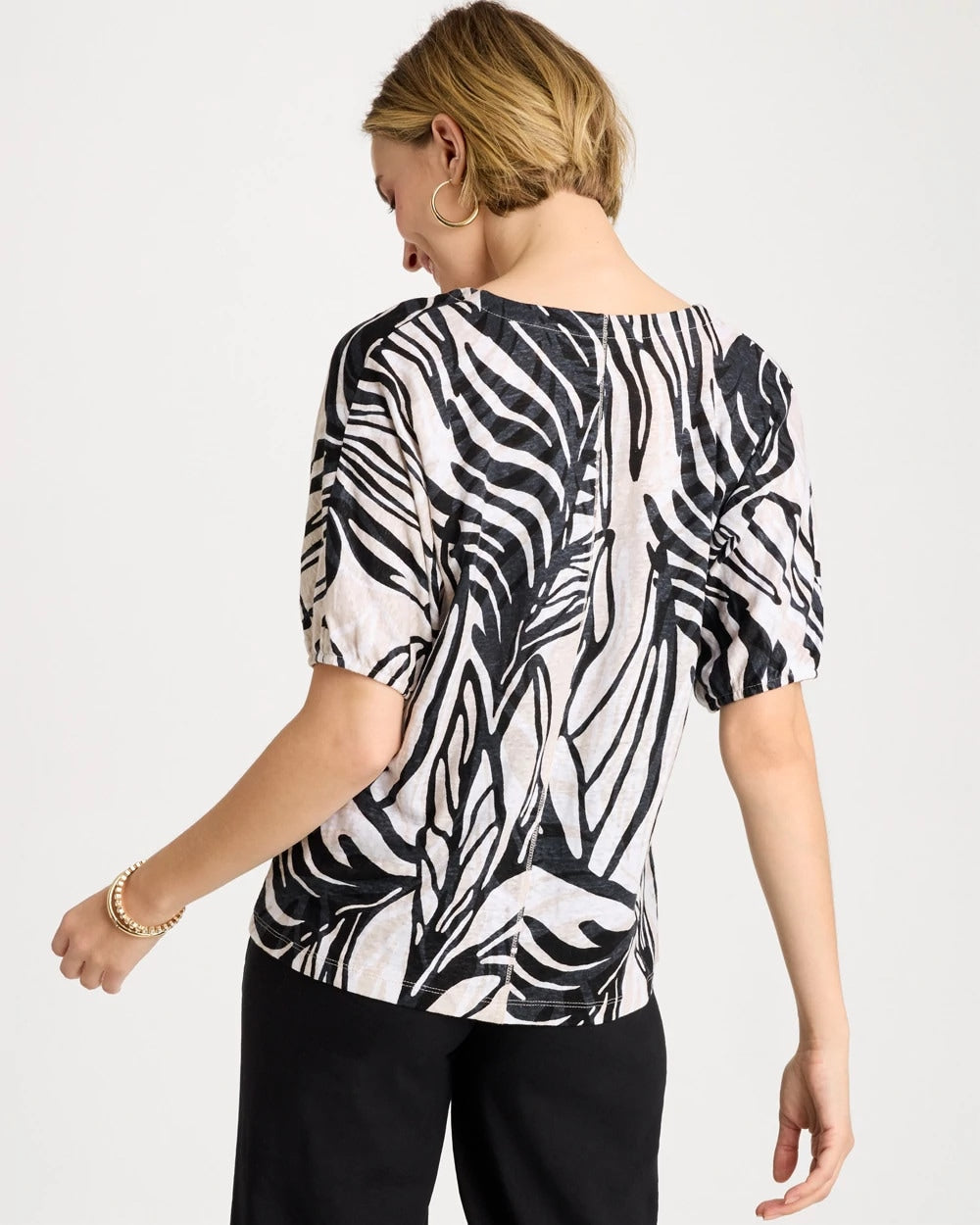 Chico's Best Price - Linen Ruched Palm Tee Smokey Taupe