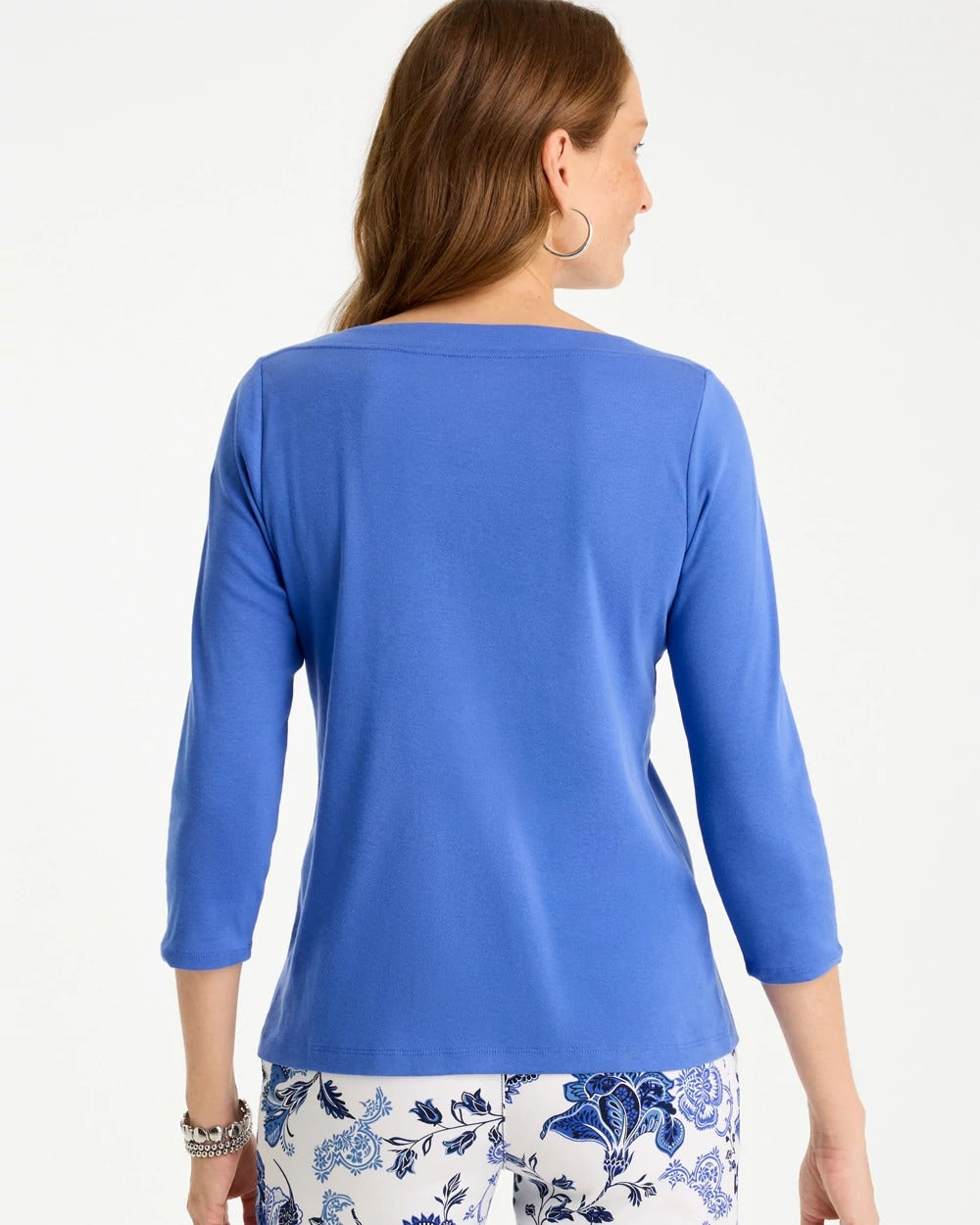 Chico's Smart Buy - Pima 3/4 Sleeve Tee Amparo Blue