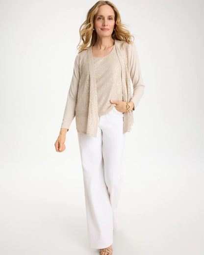 Chico's Recommended - Knit Sequin Tank Smokey Taupe