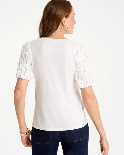 Chico's Featured - Knit 3D Sleeve Tee Alabaster