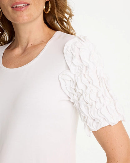 Chico's Featured - Knit 3D Sleeve Tee Alabaster