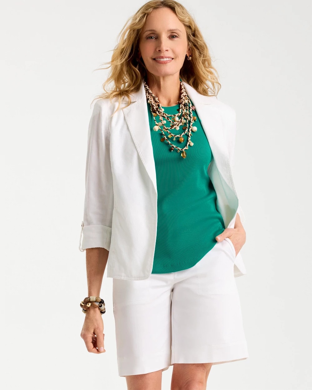 Chico's Special Offer - High Neck Rib Tank Topanga Green