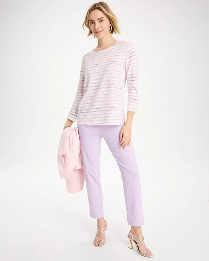 Chico's Signature - Palermo Cotton Slub Tee Pale Sweet Pea