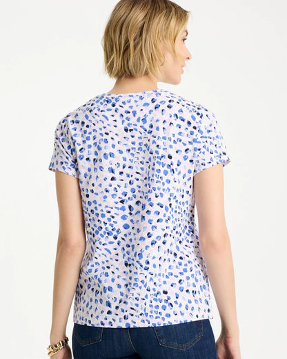 Chico's Great Value - Murano Cotton Stretch Cap Sleeve Tee Amparo Blue