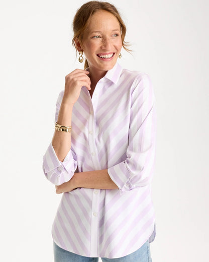 Chico's Exclusive - No Iron™ Stretch Striped Shirt Orchid Mist