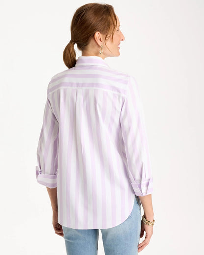 Chico's Exclusive - No Iron™ Stretch Striped Shirt Orchid Mist