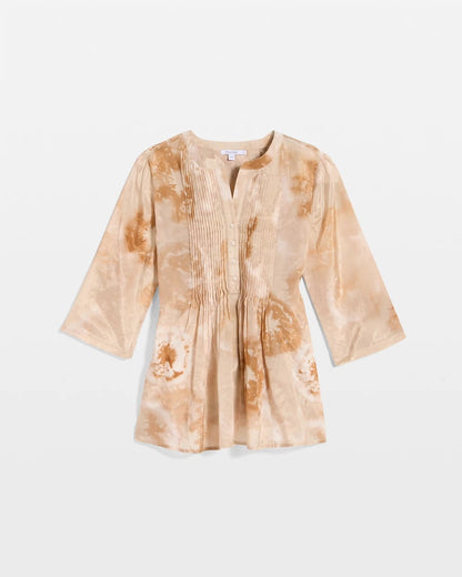 Chico's Recommended - Cotton-Blend Pintuck Tunic Sandstone