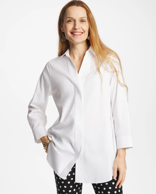 Chico's Recommended - No Iron™ Stretch Splitneck Tunic Optic White