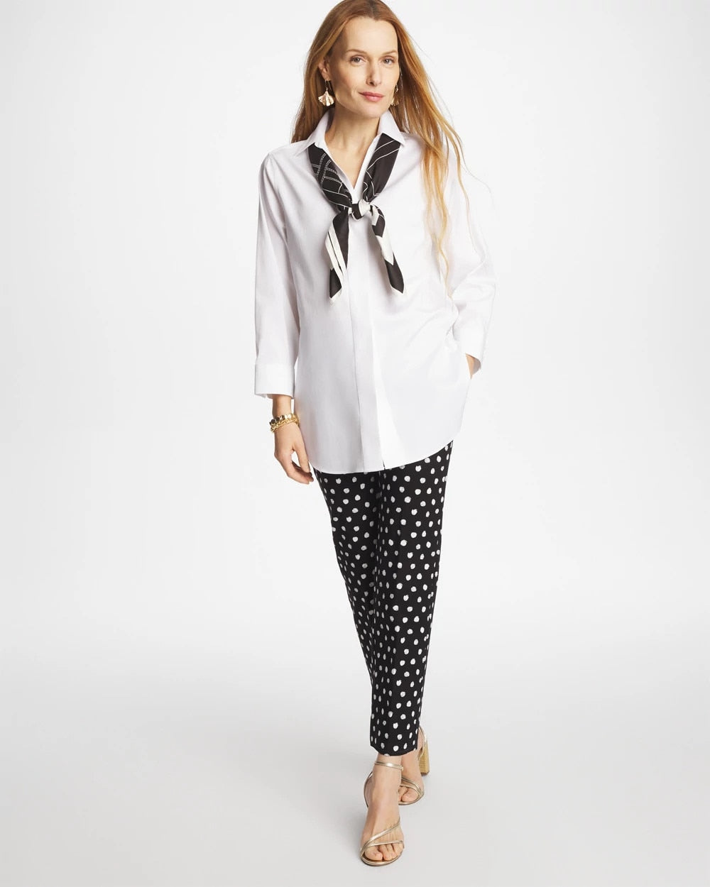 Chico's Recommended - No Iron™ Stretch Splitneck Tunic Optic White