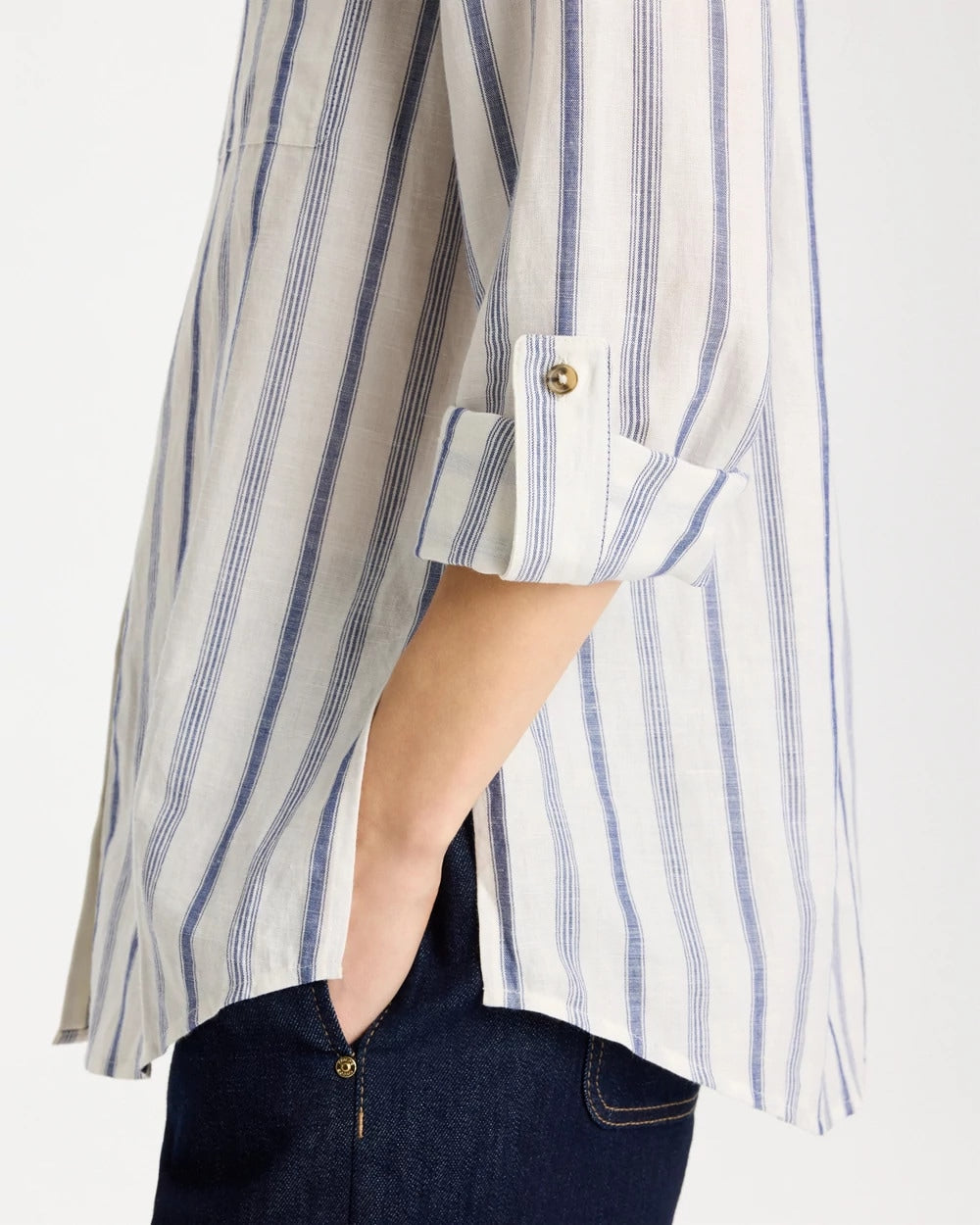 Chico's Customer Favorite - Linen-Cotton Utility Tunic Indigo