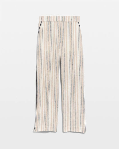 Chico's Featured - Striped Piped Linen Fly Front Pants Neutral
