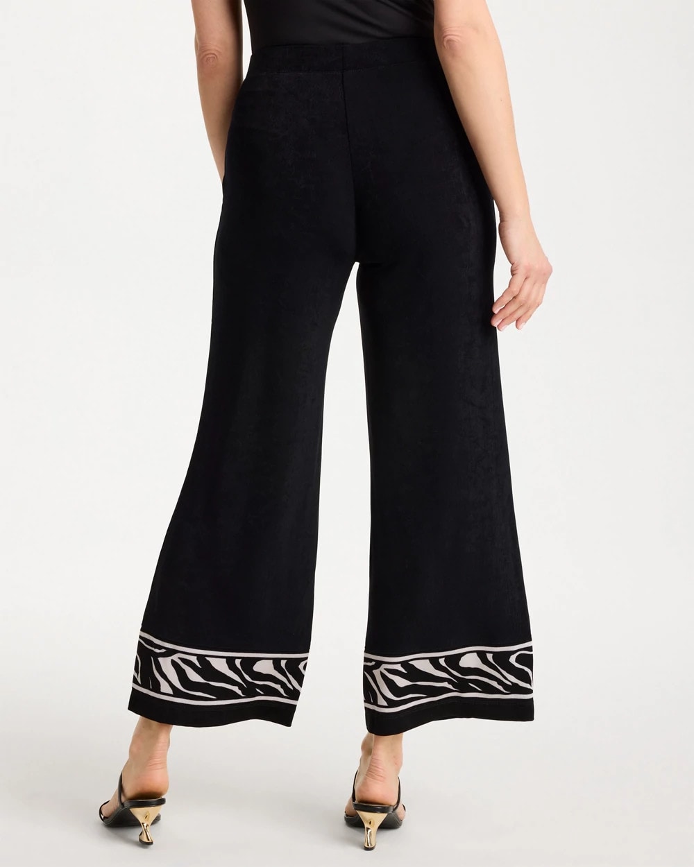 Chico's Signature - Travelers™ Abstract Zebra Cropped Pants Travelers Black