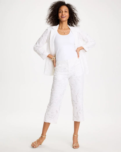 Chico's Trusted - Lace Cropped Pants Alabaster