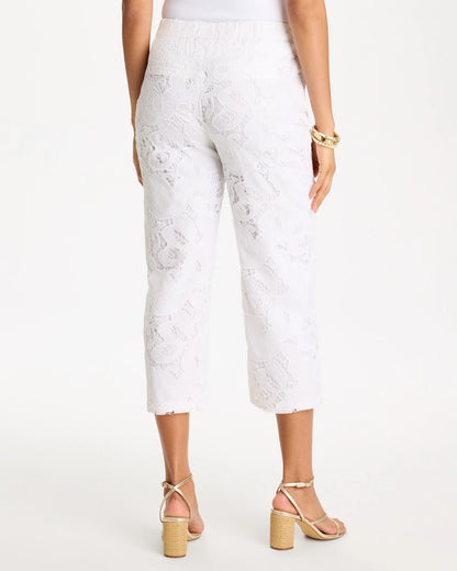 Chico's Trusted - Lace Cropped Pants Alabaster