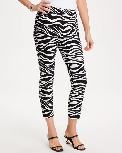 Chico's Discount - Zebra Brigitte™ Slim Pull-On Crop Pant Black