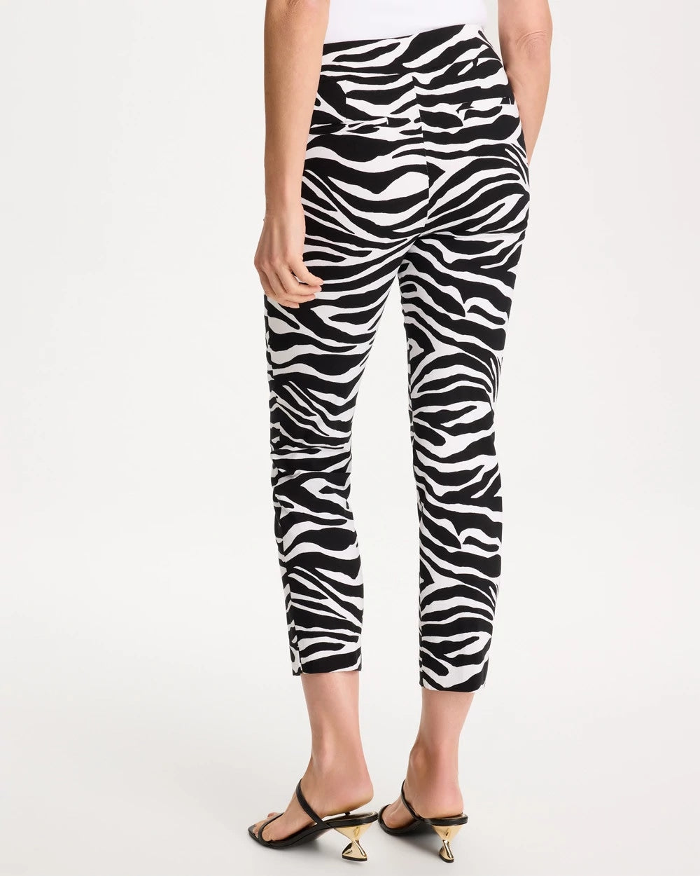 Chico's Discount - Zebra Brigitte™ Slim Pull-On Crop Pant Black