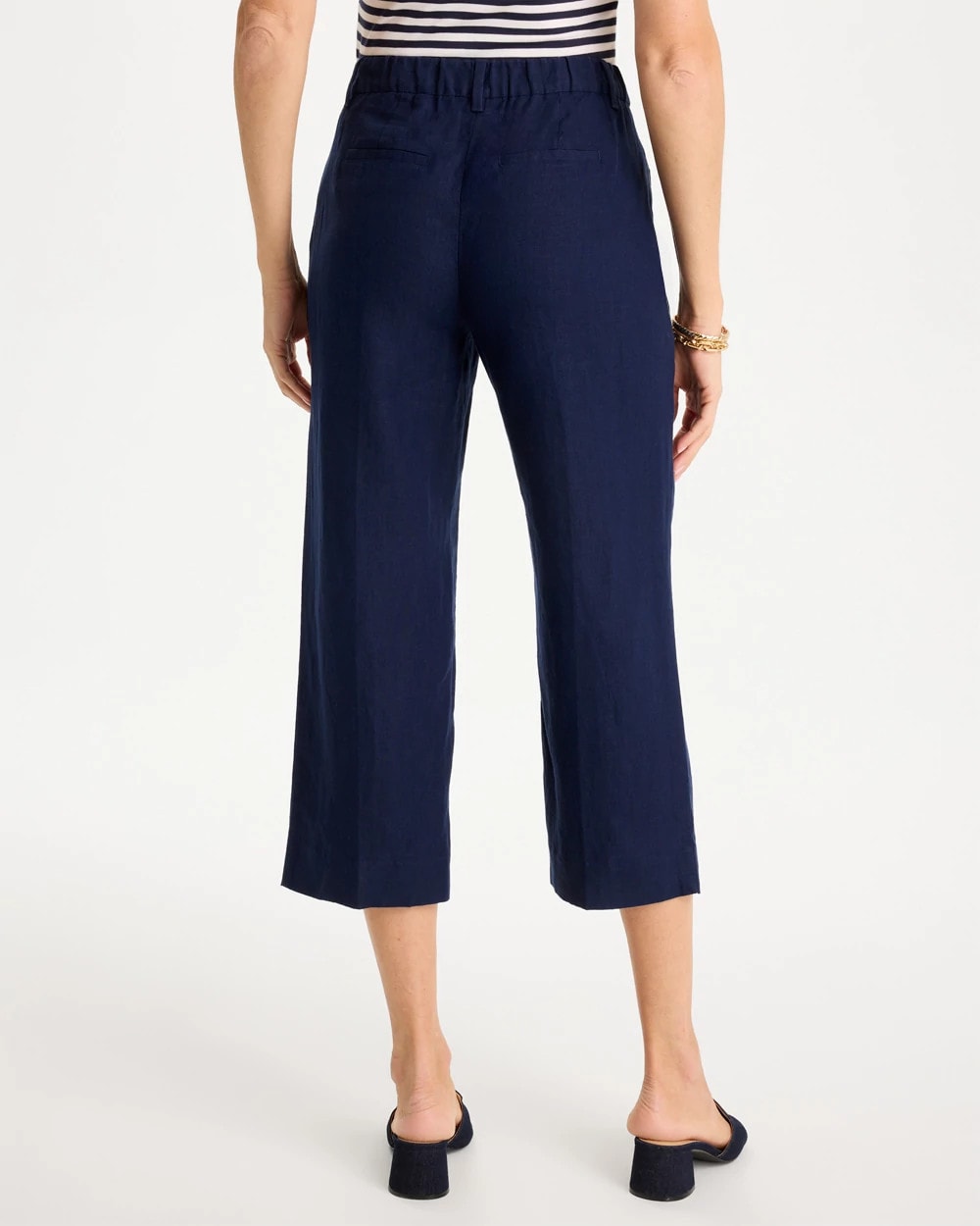 Chico's Best Seller - Linen Fly Front Pants Passport Blue