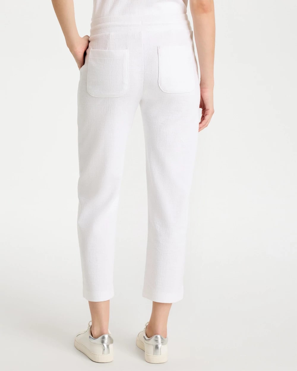 Chico's Essential - Zenergy® Crosshatch Knit Cropped Pants Alabaster
