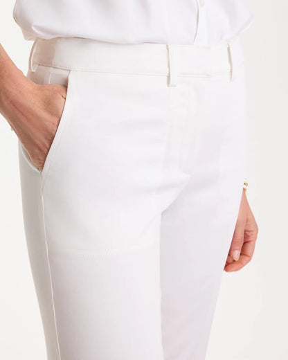 Chico's Trusted - Emme Sateen Straight Capri Pants Alabaster