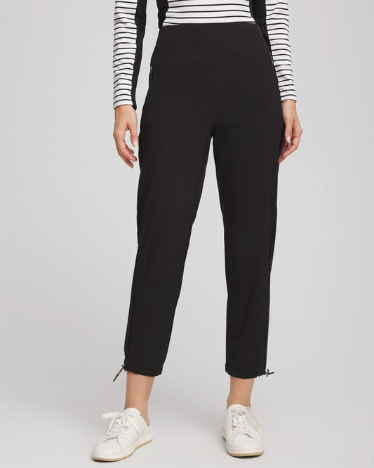 Chico's Quality - Zenergy® UPF Rib Mix Cropped Pants Black