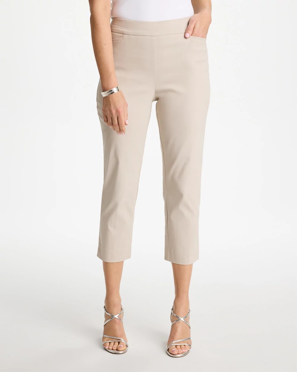 Chico's Great Value - Brigitte™ Slim Pull-On Crop Pant Smokey Taupe