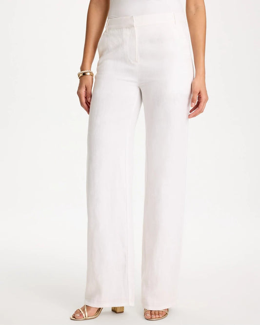 Chico's Value - Straight-Leg Linen Pants Alabaster