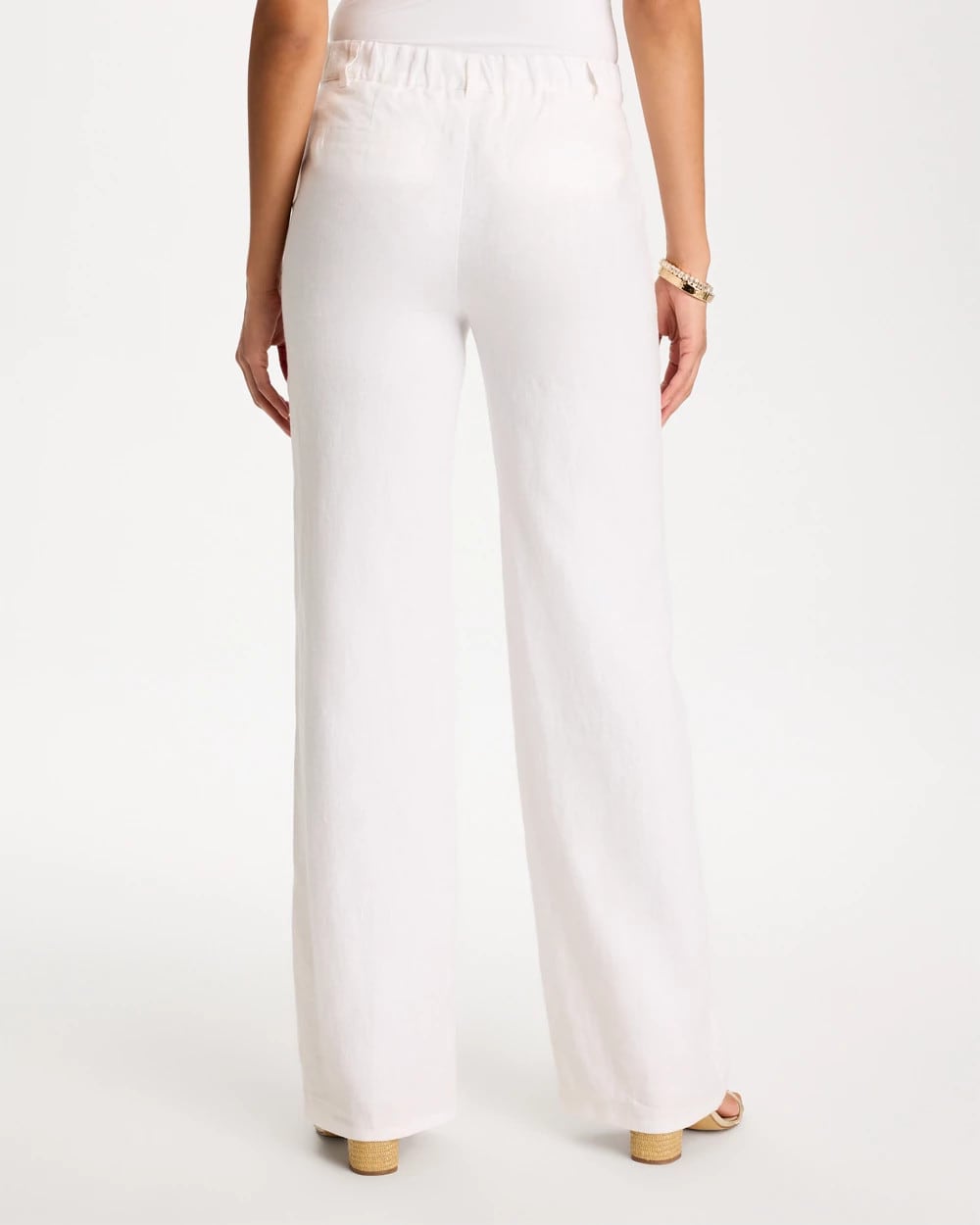 Chico's Value - Straight-Leg Linen Pants Alabaster