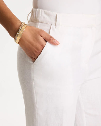 Chico's Value - Straight-Leg Linen Pants Alabaster