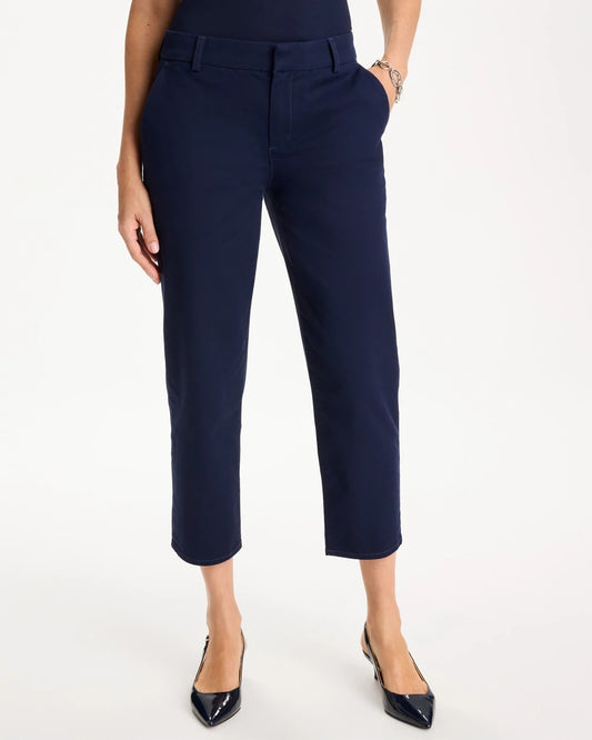 Chico's Deals - Relaxed Boyfriend Chino Crop Pants Passport Blue