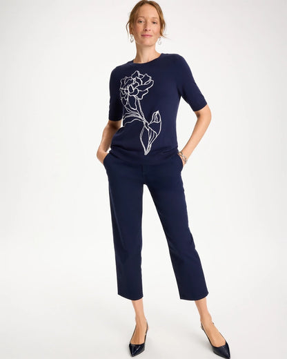 Chico's Deals - Relaxed Boyfriend Chino Crop Pants Passport Blue