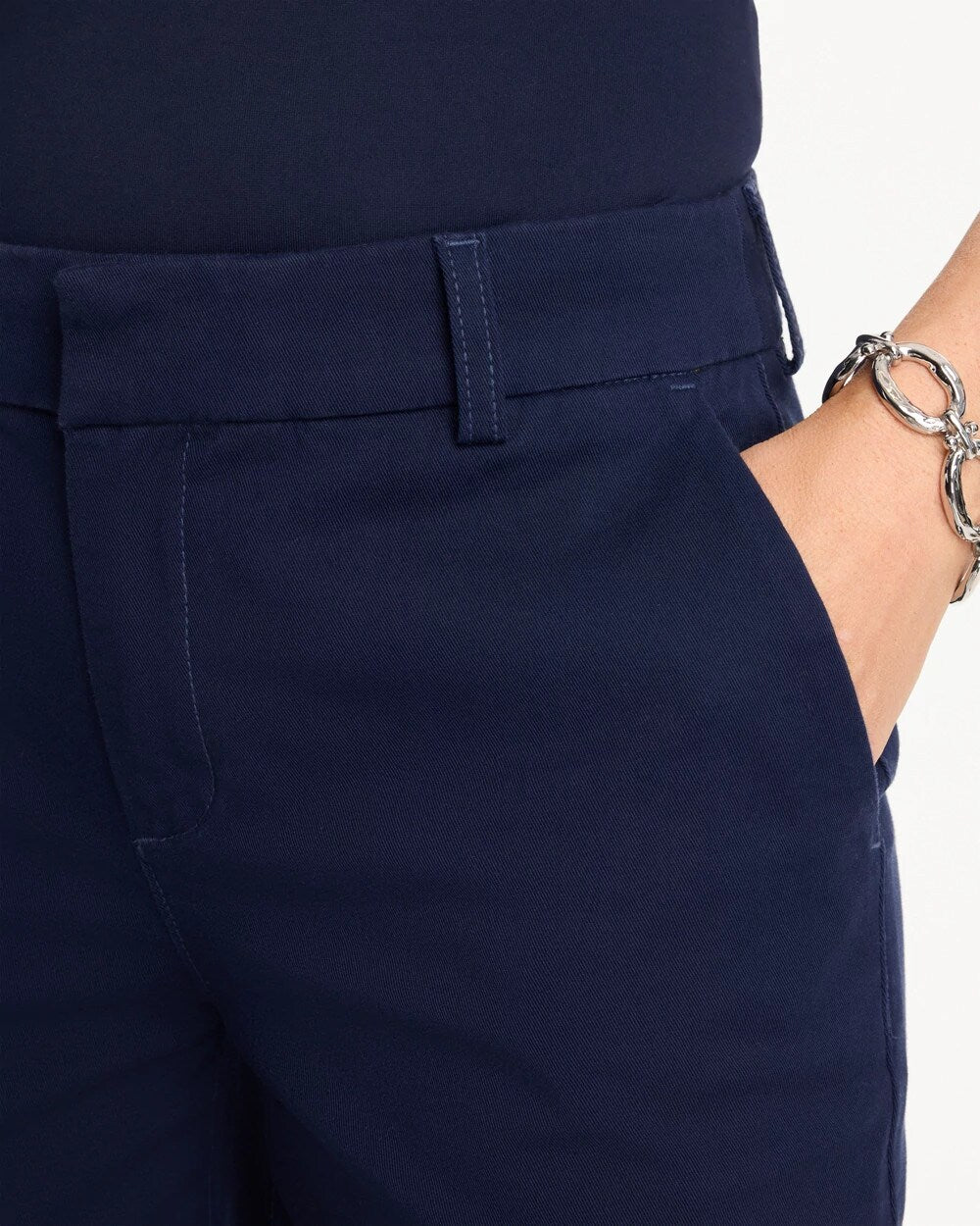 Chico's Deals - Relaxed Boyfriend Chino Crop Pants Passport Blue