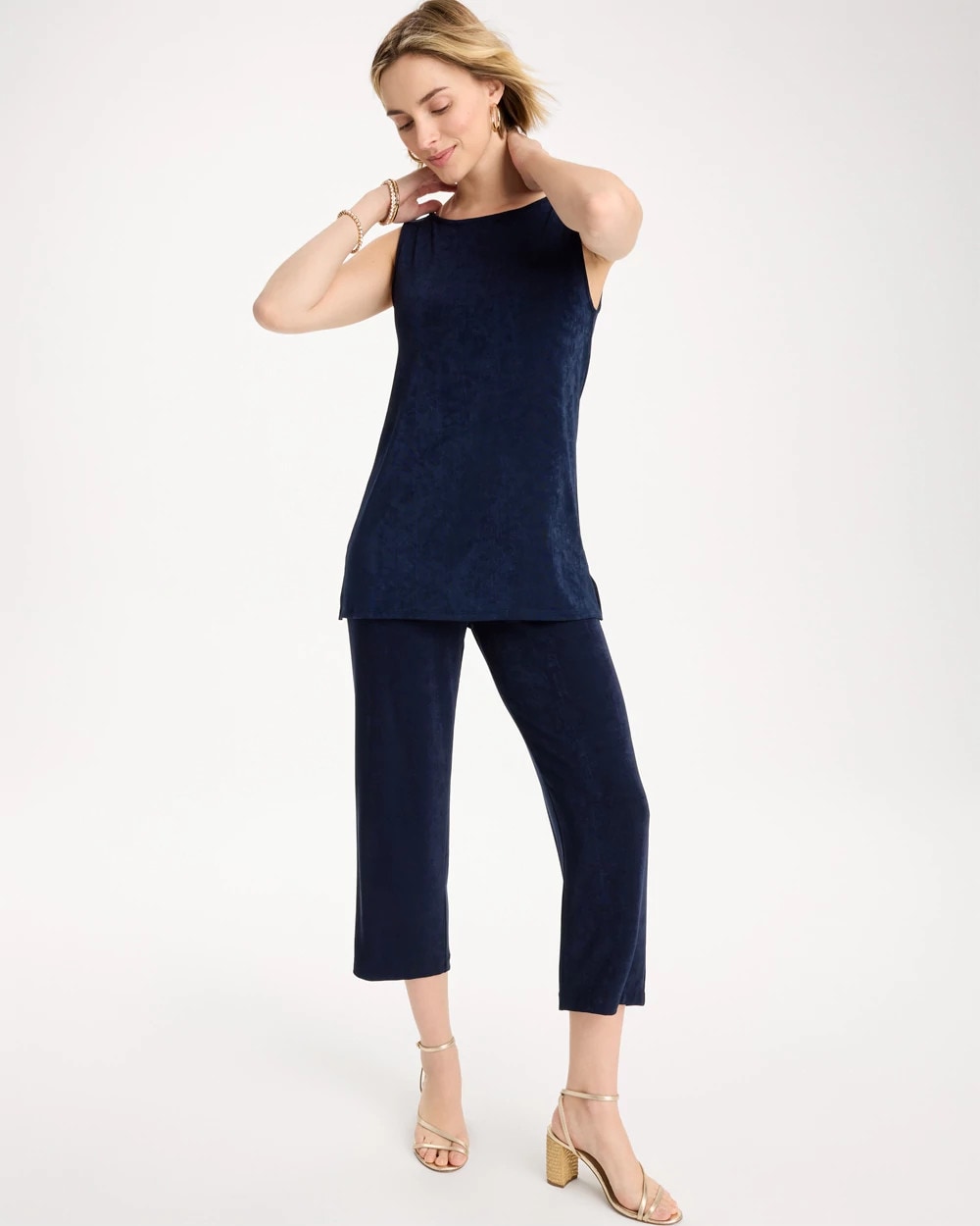 Chico's Trending - Travelers™ No Tummy Cropped Pants Travelers India Ink
