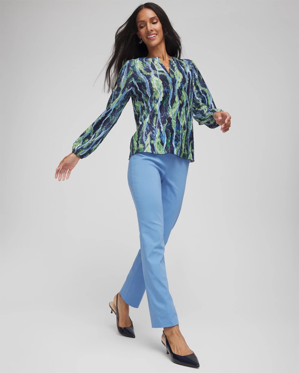 Chico's Value - Brigitte™ Slim Pull-On Pants Tidal Blue