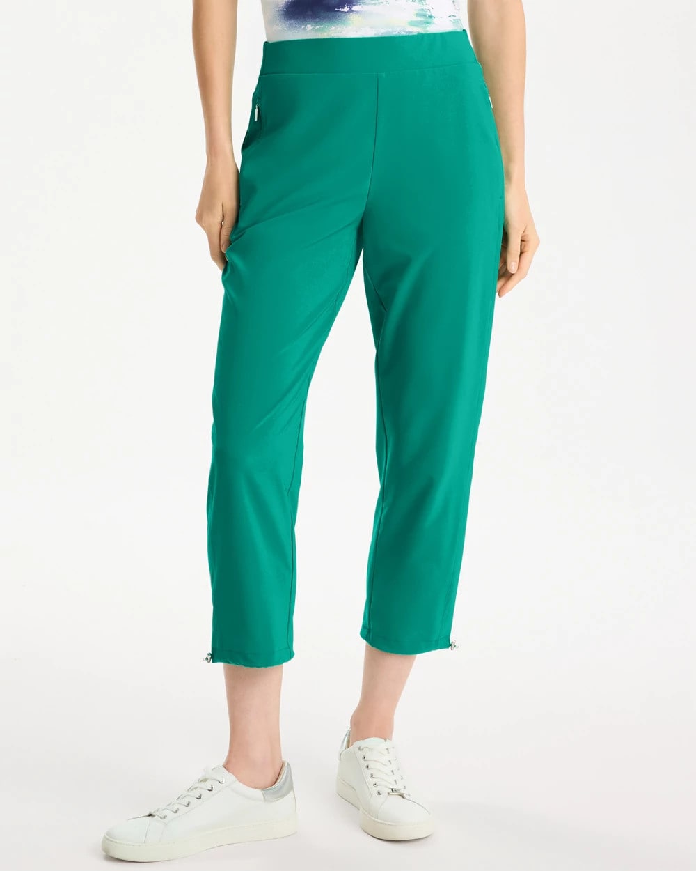 Chico's Featured - Zenergy® UPF Bungee Crop Pant Topanga Green