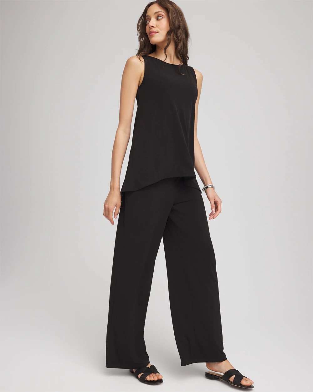 Chico's Top Pick - Travelers™ Knit Wide-Leg Pants Black