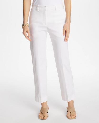 Chico's Discount - Emme Fly Front Straight Crop Pants Alabaster