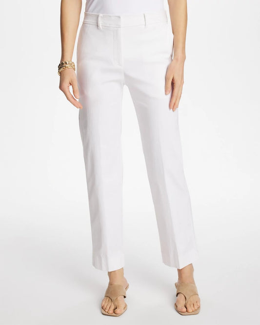 Chico's Discount - Emme Fly Front Straight Crop Pants Alabaster