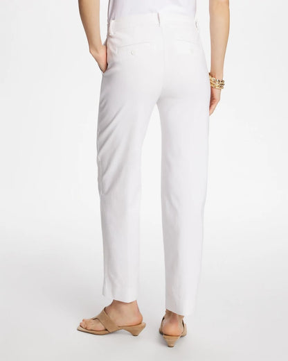 Chico's Discount - Emme Fly Front Straight Crop Pants Alabaster