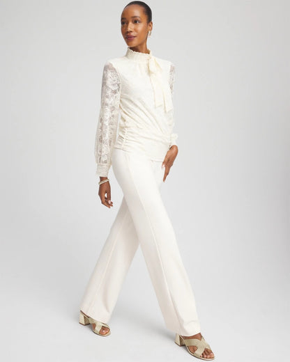 Chico's Premium - Juliet Wide Full Length Pant English Cream