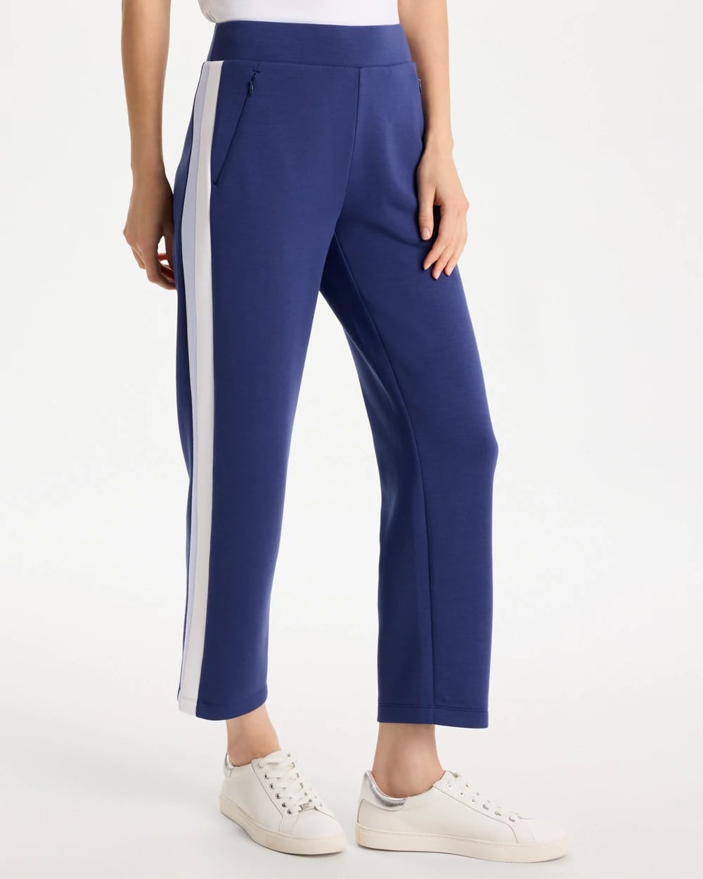 Chico's Exclusive - Zenergy® Soft Contrast Crop Pants Starlit Navy