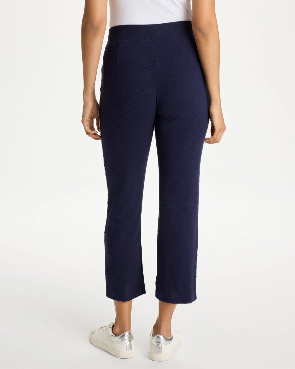 Chico's Trusted - Zenergy® Jersey Striped Crop Pants Passport Blue