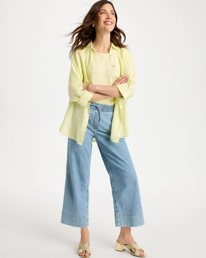Chico's Exclusive - Lightweight Wide-Leg Crop Jeans Graciela Indigo