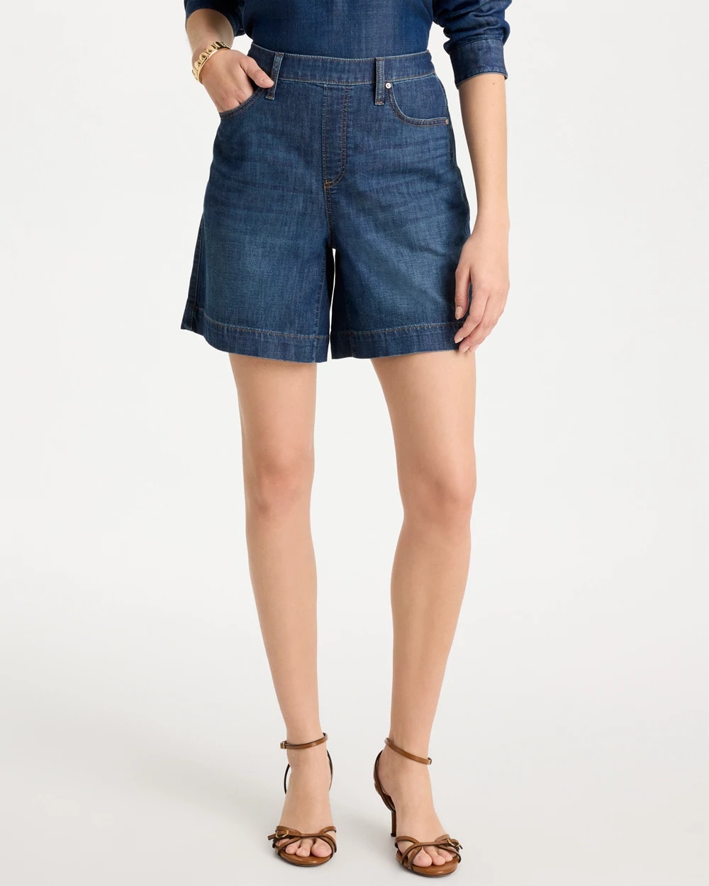 Chico's Classic - Lightweight Jean Shorts Solana Indigo